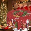 WTEMPO Christmas Round Printed Tablecloth Christmas Indoor & Outdoor Party Tablecloth Kitchen Accessories Christmas Gift, Festive Home Decorations
