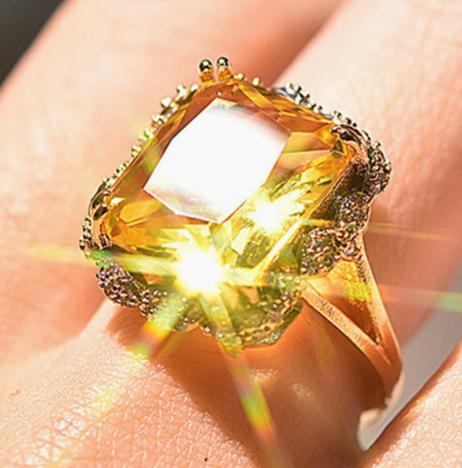 Champagne Square Cut Fashion Jewelry for Women