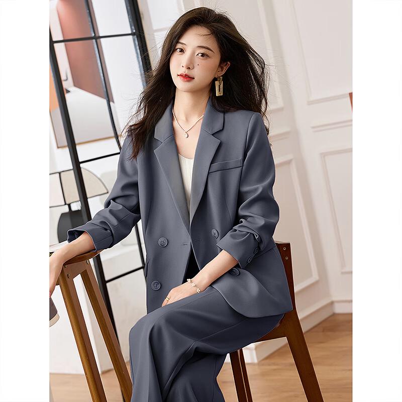 Elegant Double-breasted Two-piece Suit Set