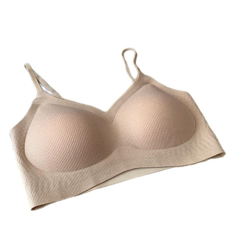 Invisible Push-Up Bra with Seamless Design Enhances Look, Comfortable Breathable Fit, Fixed Cup, and Beautiful Strappy Back