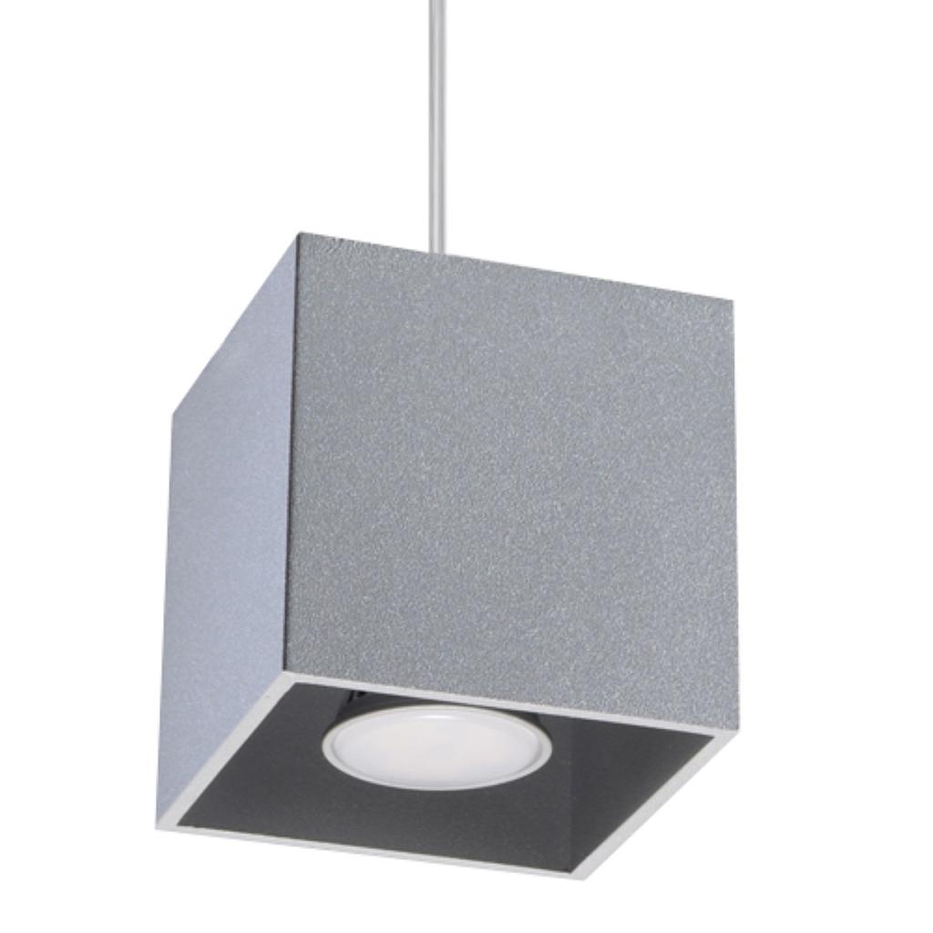 Lampa Wisząca Quad 1 Gu10 Szary Alu Sollux Sl.0061