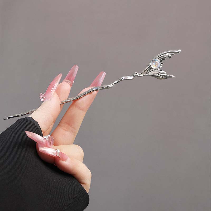 

Новая китайская заколка для волос в стиле лунного света с хвостом бабочки для женщин, винтажная металлическая заколка для волос с жидкой бабочкой, аксессуары для волос