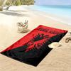 Anpassad Namn Republiken Albanien Tryck Strandhandduk, Stor Mjuk Snabbtorkande Handduk för Strand Camping Simning -HE105