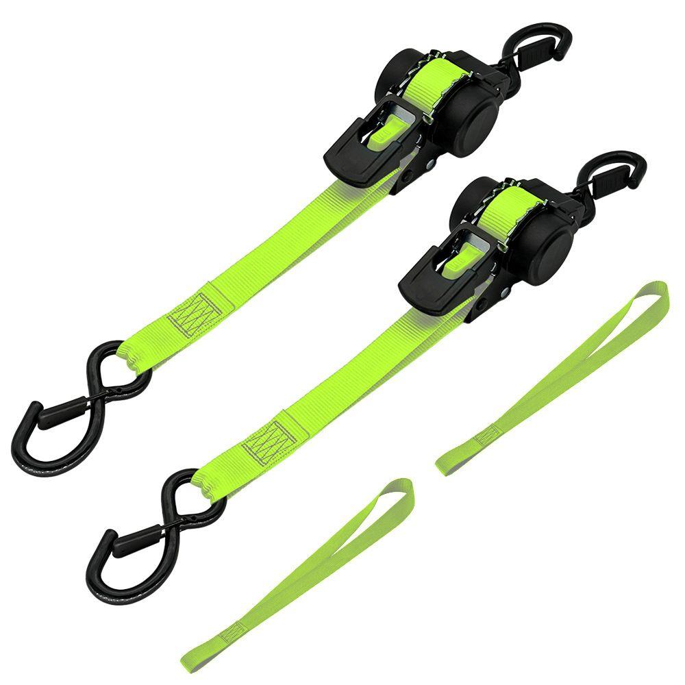 Heavy Duty Tie Down Straps High-Quality Double-Hook Ratchet Tie Down Strap Fast Locking Steel Buckle