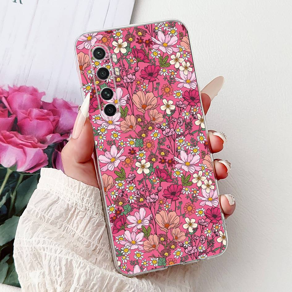 Case For Xiaomi Mi Note 10 Lite Back Cover Clear Silicone Funda Marble Cat Cartoon Coque For Xiaomi Note 10 Mi Note10 Pro Covers