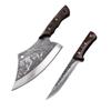 Carbon Steel Kitchen Knives Wooden Handle Cleaver Slicing Knife Hand Forged Blade Butcher Boning Knife Wood Handle Chef Knife