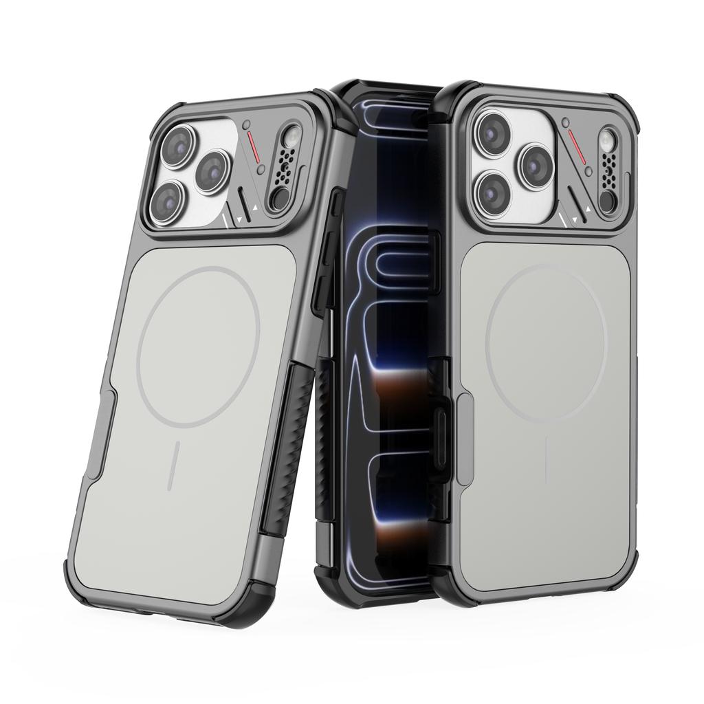 Luxury Armor Magnetic Phone Case For iPhone 17 16 15 14  13 Pro Max 15 Plus For Magsafe Anti-slip Bumper Shockproof Cover