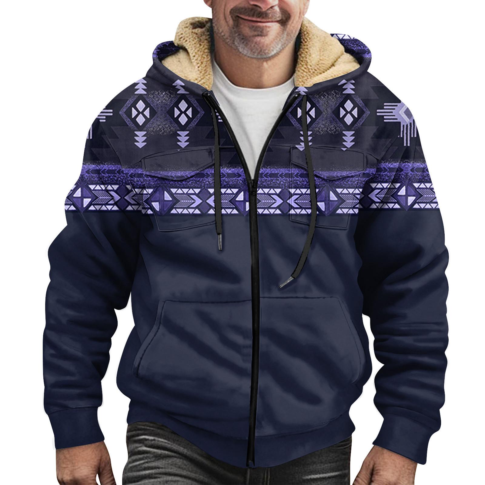 

Мужская зимняя флисовая толстовка с капюшоном на молнии с накладным карманом, повседневная куртка XXXXL