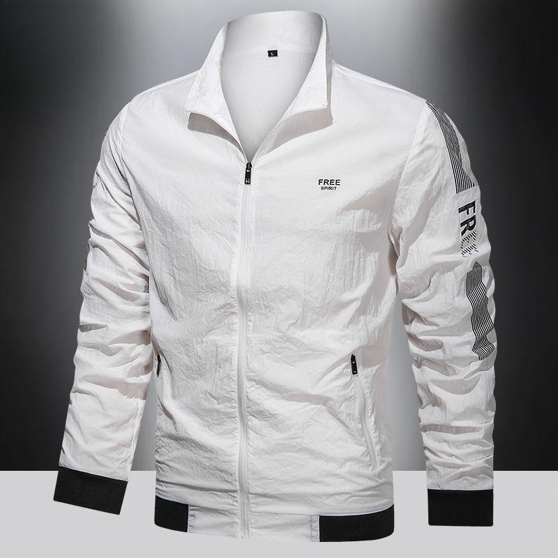 Summer New Men's Outdoor Sports Casual Skin Clothing Men's Fashion Collar Quick-drying Jacket