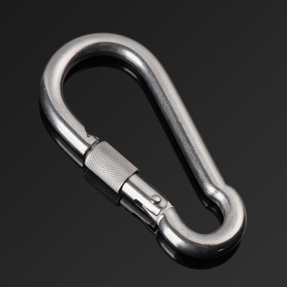 M4~M12 Outdoor Climbing Gear 304 Stainless Steel Safety Hook Carabiner Lock Ring Travel Kit