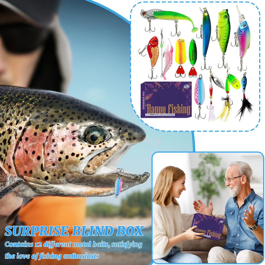 3D Stereo Blindbox Airplane Box Luya Fakebait Blindbox Set Full Water Layerminnow With Hair Hardbait Sequinbait Set Cocked Mouth Horse Mouthbait