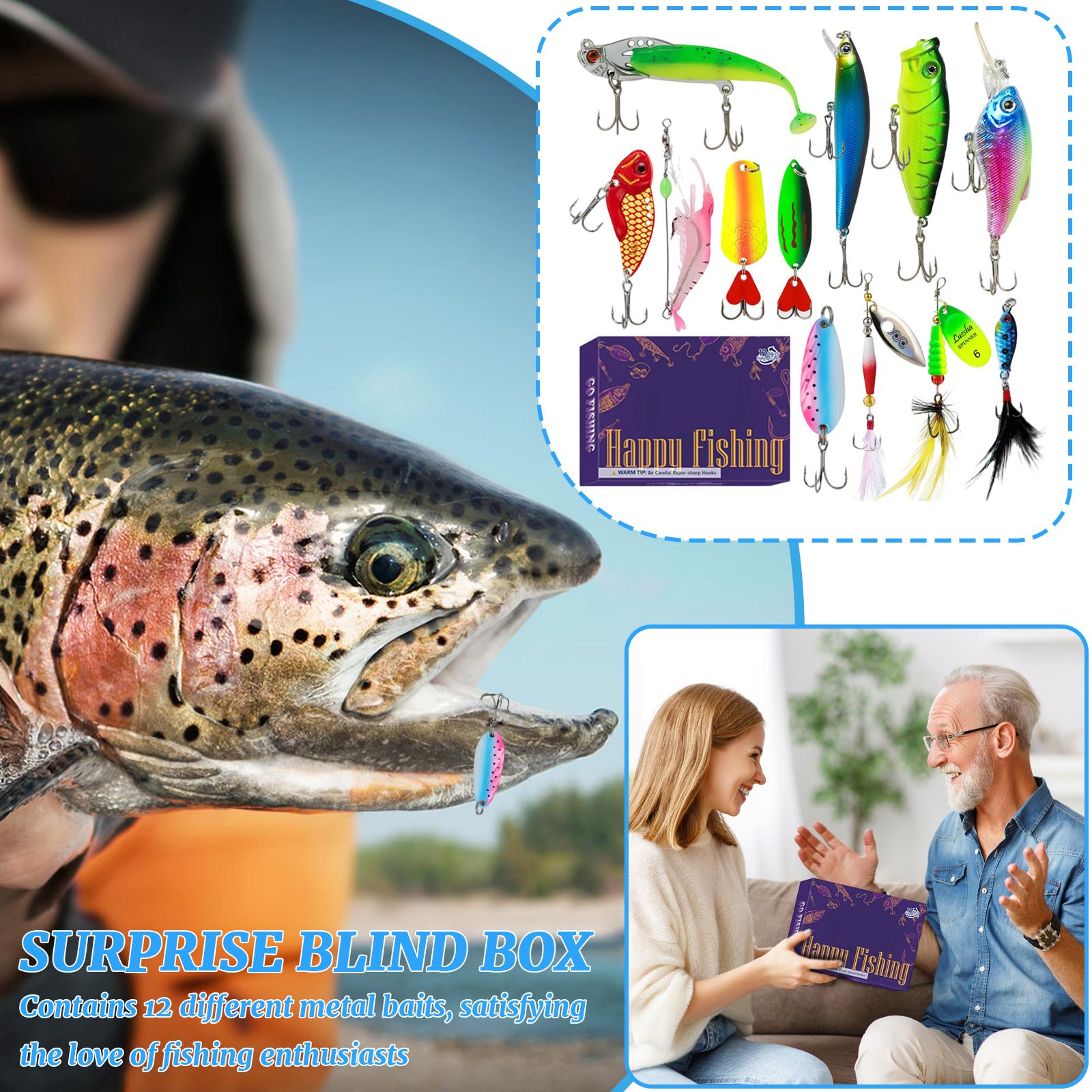 

3D Stereo Blindbox Airplane Box Luya Fakebait Blindbox Set Full Water Layerminnow With Hair Hardbait Sequinbait Set Cocked Mouth Horse Mouthbait One Size