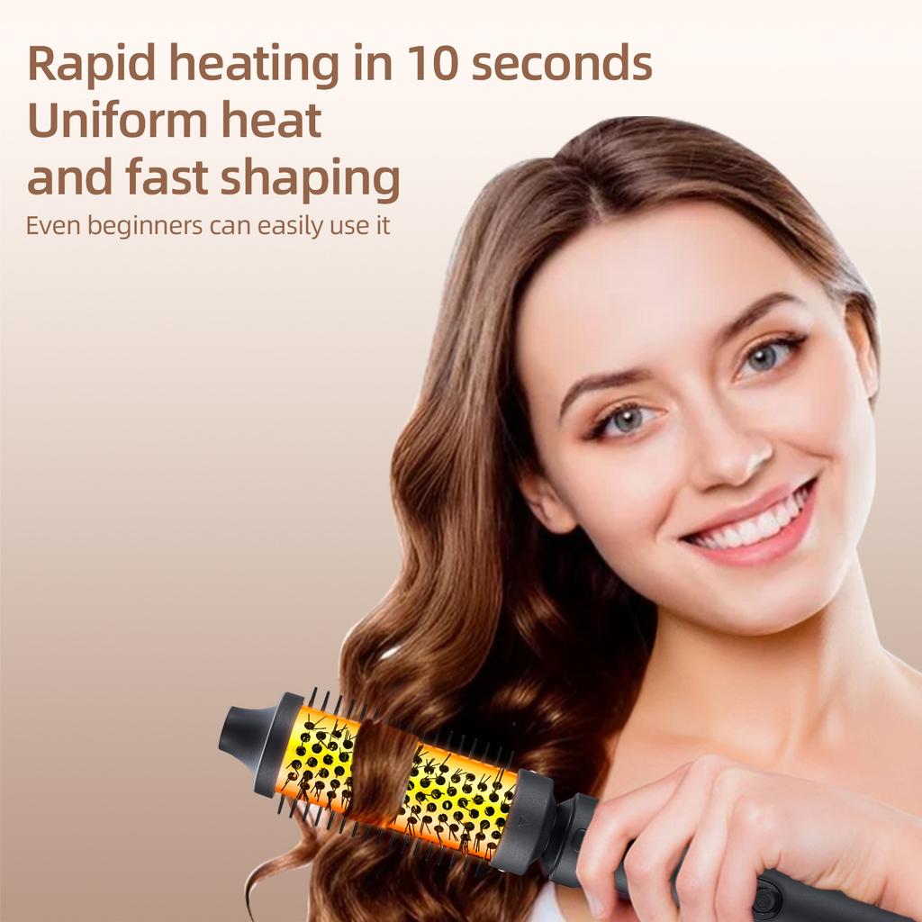 5-in-1 Interchangeable Curling Iron Set -Create Deep Waves, Banana Curls, Afro Curls with Detangling Paddle Brush, Multifunctional Hair Styling Tool