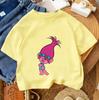 Fashion Children T Shirt Trolls Cute Kawaii Design Boys Girls Summer Street Style Crew Neck