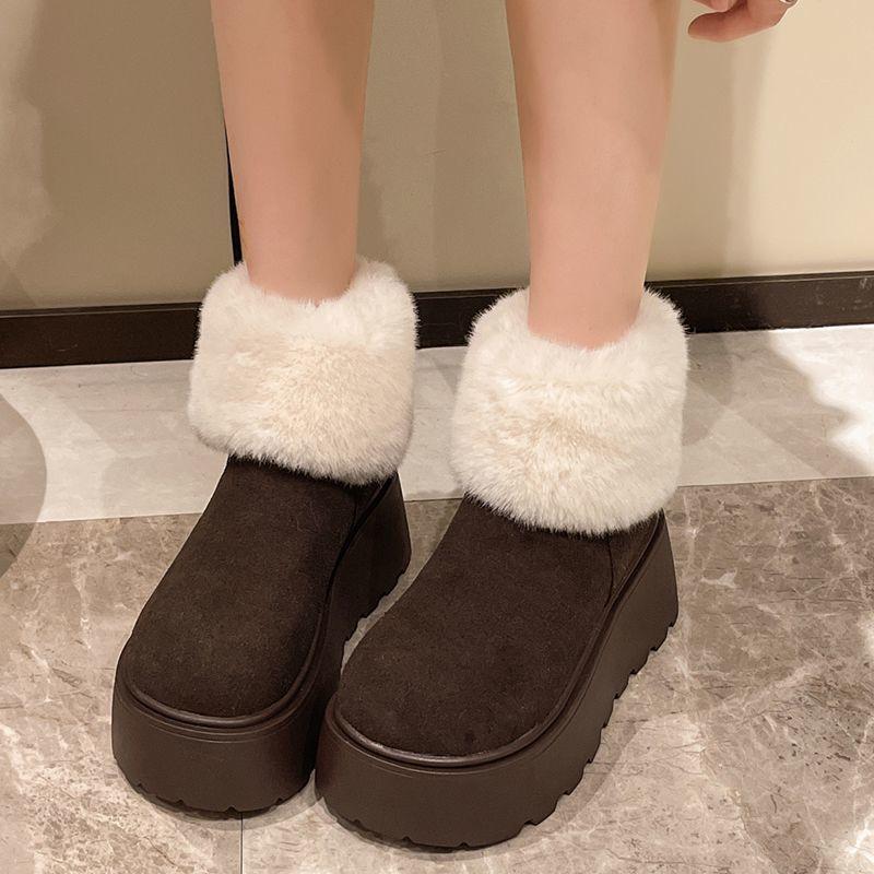 Estribos de uma perna femininos tamanho grande elástico macio inverno quente anti-frio acolchoados botas de neve antiderrapantes usáveis sapatos para esportes casuais ao ar livre botas de algodão