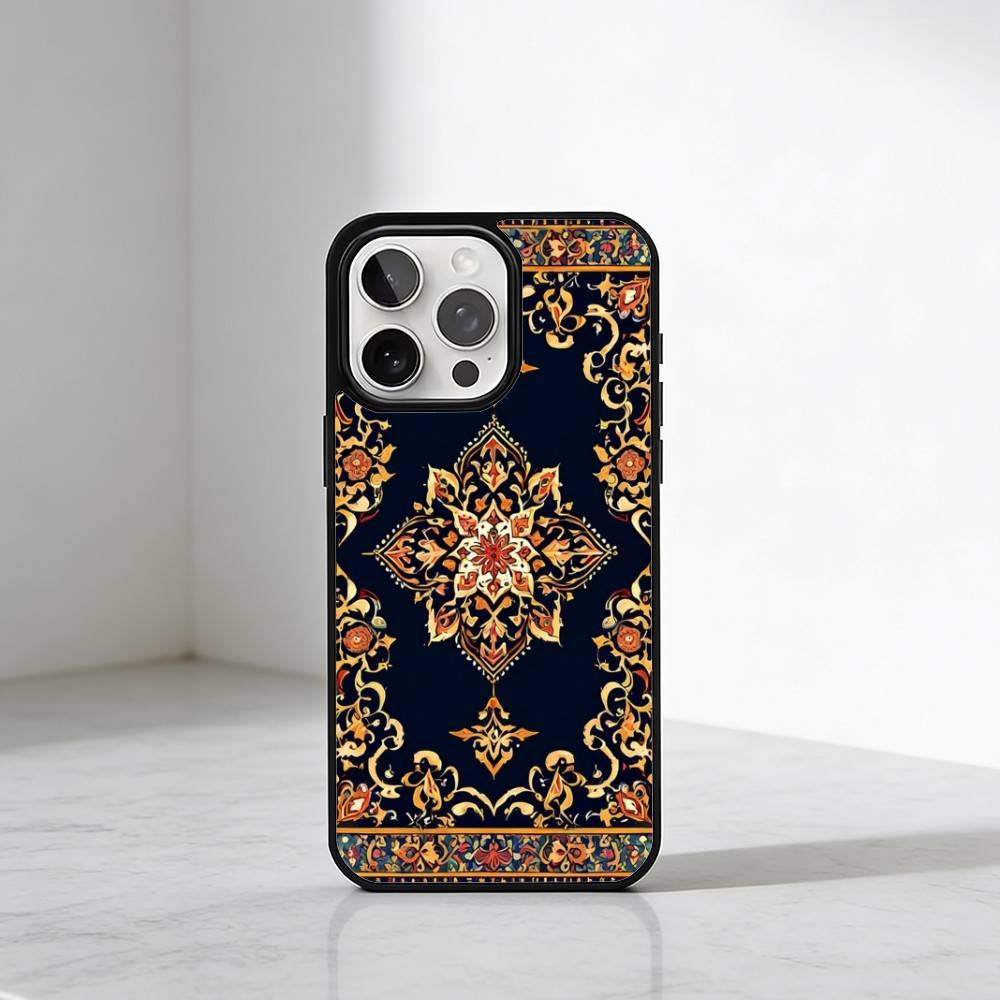 

Persian Carpet Floral Pattern Phone Case For iPhone17,16,15,14,13 Plus,Pro Max Magnetic For Magsafe Wireless Charging iPhone15