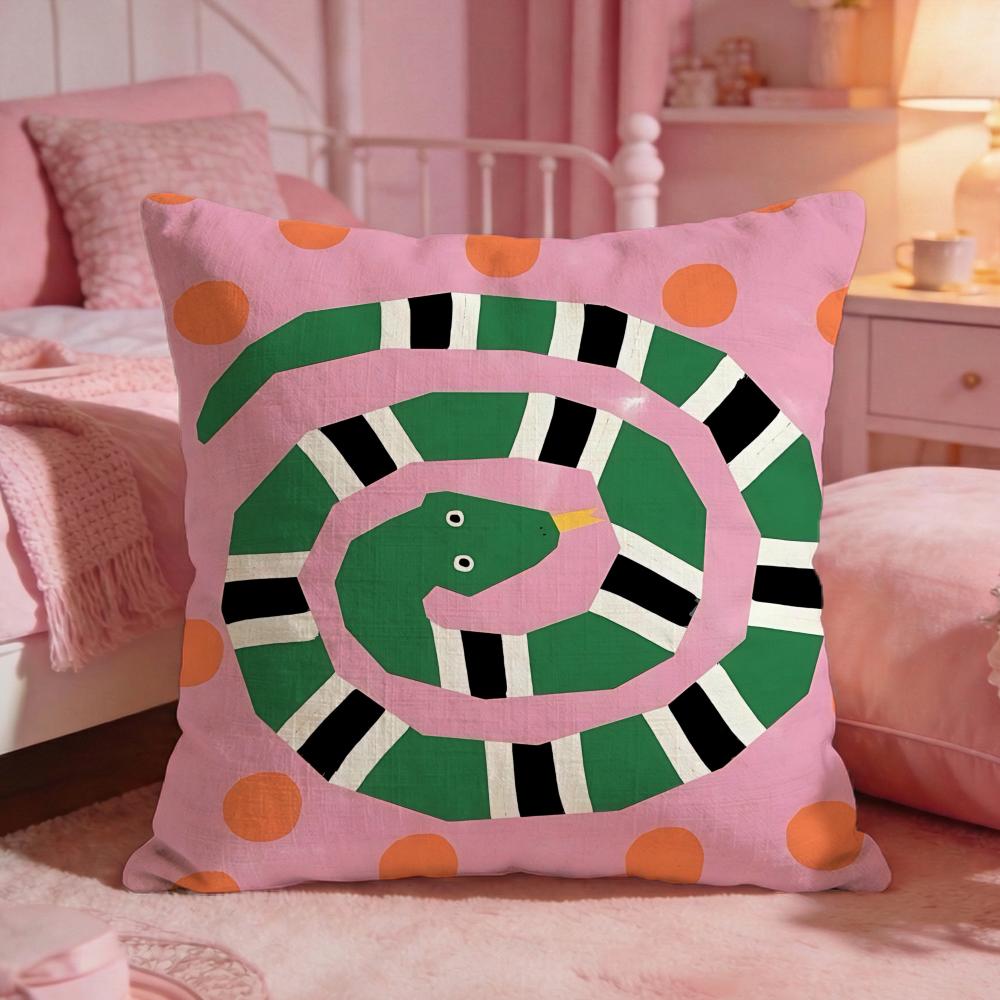 ArtGraffiti SnakeS Cushion Cover Premium Comfort Reversible Pillow Cove Two in One Design for Any Room Car Interior