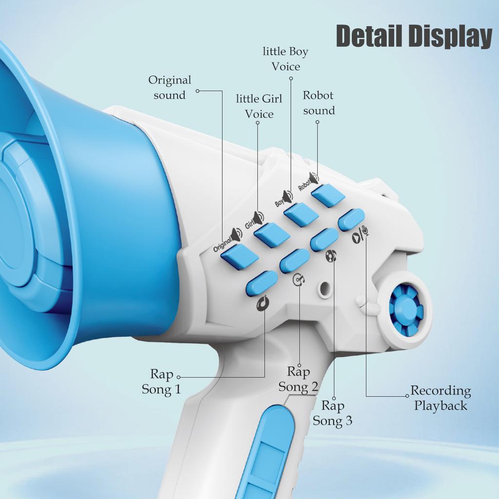 Portable Megaphone Speaker Siren Bullhorn Toys, Smart Multi Voice Changers Toy Funny Party Prank Handheld Loudspeaker Megaphone