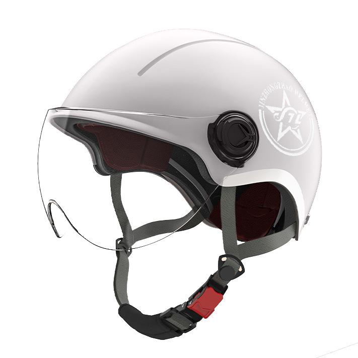 Golden Bell 3C Certified Unisex Electric Vehicle & Motorcycle Half Helmet with Sunscreen Protection