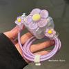 New Cute Sakura Data Line Protective Sleeve Flower Cable Charger Protector Cover For Iphone 20W Charger Winder Accessories