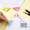 1pcs Creative Triangle Clip Bill Clip Book Paper Corner Clip Binder Clip For Desk Storage Shelf Office Desktop Organizer