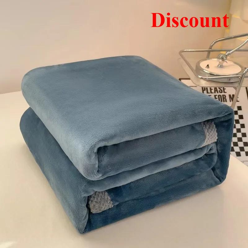 2025 Milk Fleece Blanket Three-piece Fleece Blanket Winter Warm Thickened Air Conditioning Multifunctional Fleece Blanket