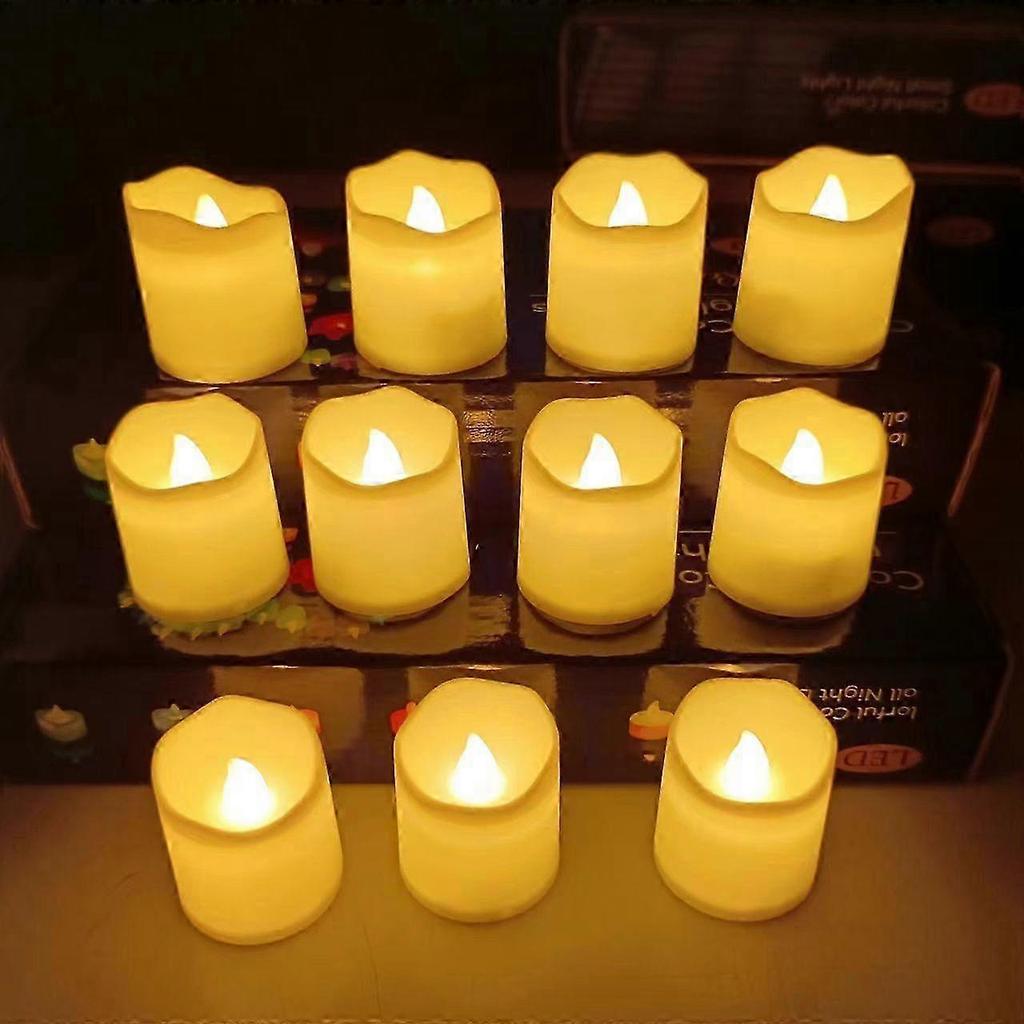 26-27 24pcs Flickering Flameless LED Candles, Battery Operated Flameless Tea Lights Tea Light Candles