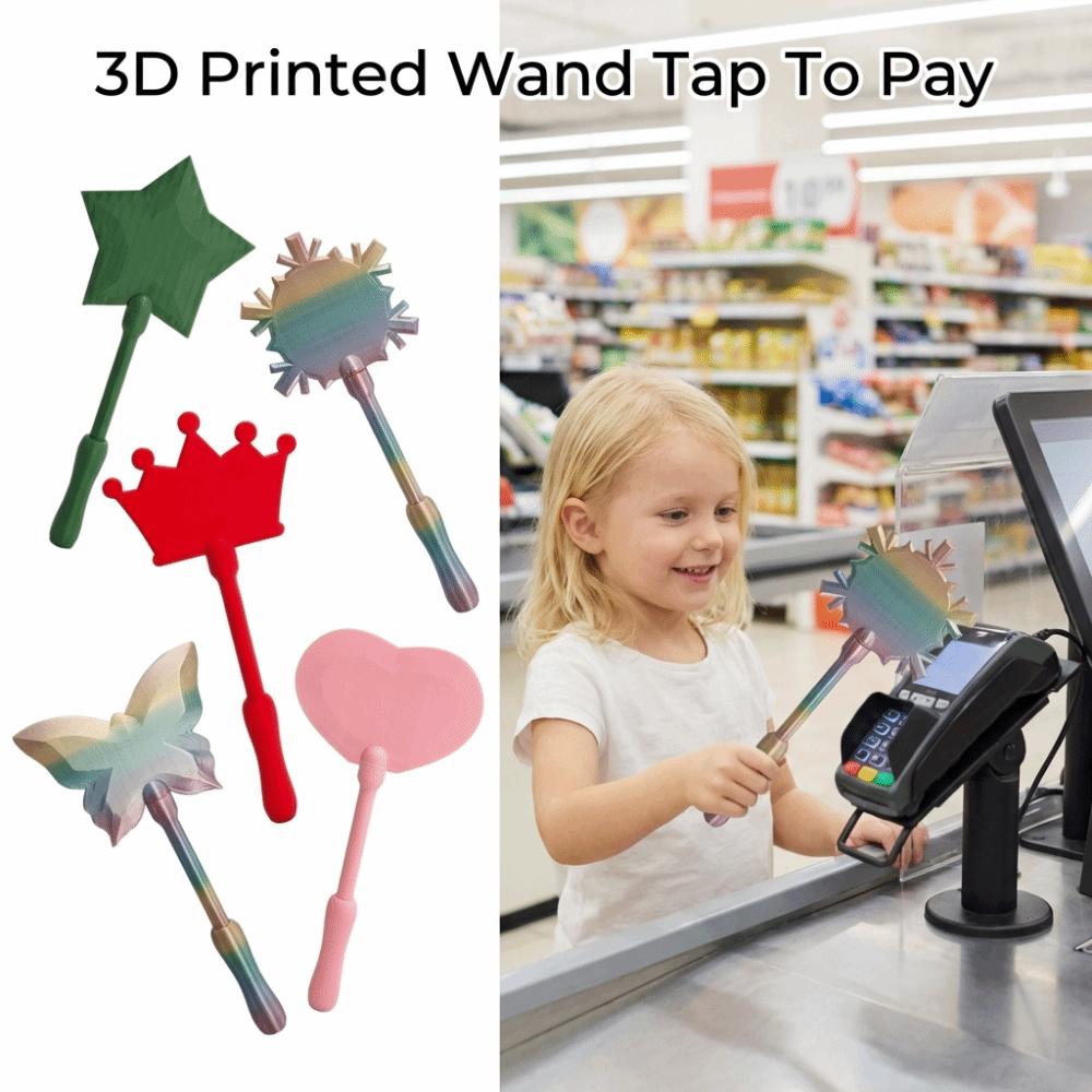 Creative 3D Printed Wand Tap To Pay Portable Cute Contactless Payment Sleeve 35cm Lightweight Credit Card Holder Daily Use