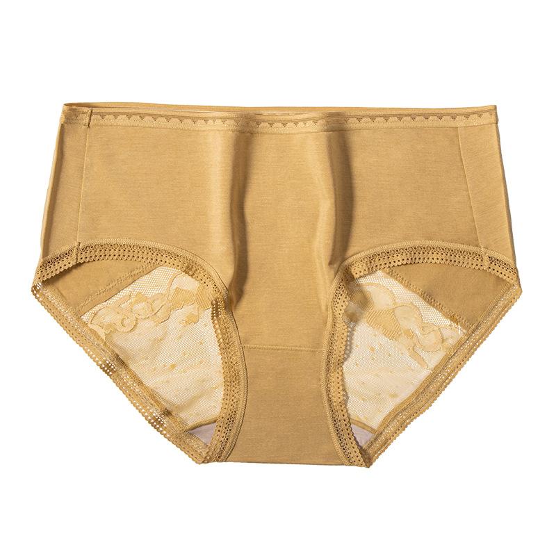 Ropa interior antibacteriana para mujer, sexy, de encaje, de cintura media, transpirable, triangular.