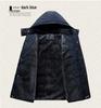Autumn/Winter Mid-Length Plus-Size Thick Warm Cotton Jacket for Men