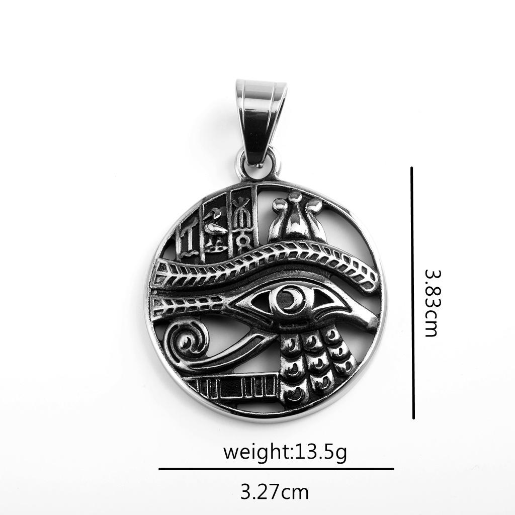 European Retro Eye of Horus Charm Necklace for Men