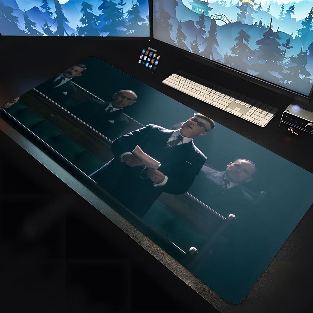 Peaky Blinders Backlight Mouse Pad Large The New Keyboard Mouse Desk Pad Non-slip Rubber Gaming Mouse Pad Laptop Carpet 1200x600