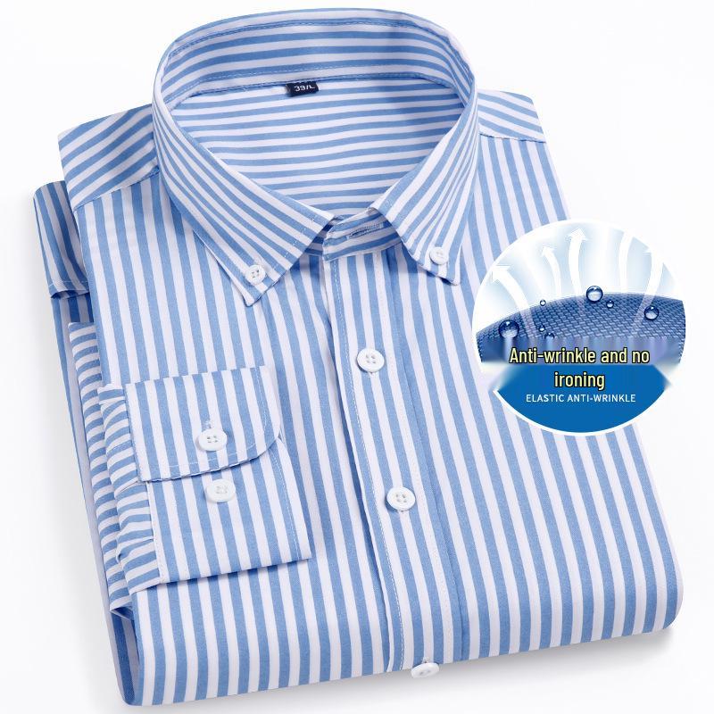 Men's Striped Non-Iron Long Sleeve Shirt—Spring/Summer Collection