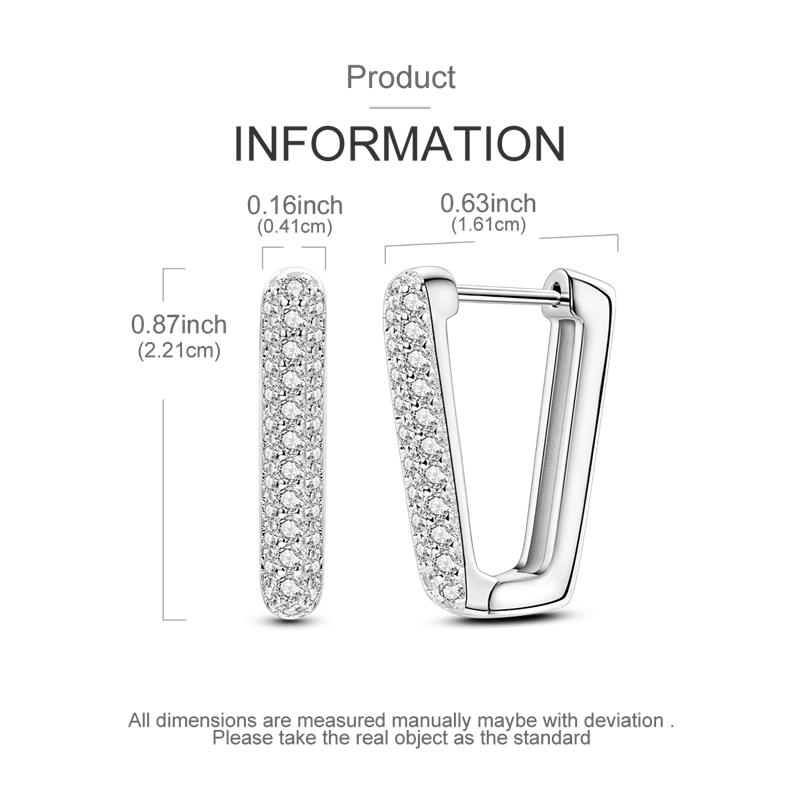 Original 925 Sterling copper Tassel Earrings Women 2025 Zircon Ear Studs Sparkling Pave Hoop Earring Anniversary Zircon Gift