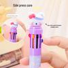 Cartoon Multi-Color Click Ballpoint Pen - Cute Ten-Color Planner Pen for Students, Creative Stationery Prize
