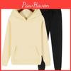 Color Sleeves Long Womens Solid Style Hoodie Wholesale Fleece Hoodie Logo Print Women Two Piece Sportswear Hooded Sweatshirts