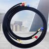 Set of 3 AC Refrigerant Hose Set Manifold Gauge Hose Natural Rubber Material Air Conditioning Refrigerant Filling Hoses