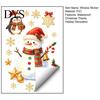 Christmas Theme Wall Decals Window Clings, Cute Santa Claus Snowman Xmas Tree Stickers, Waterproof Festive Glass Film Winter PVC Static Decal