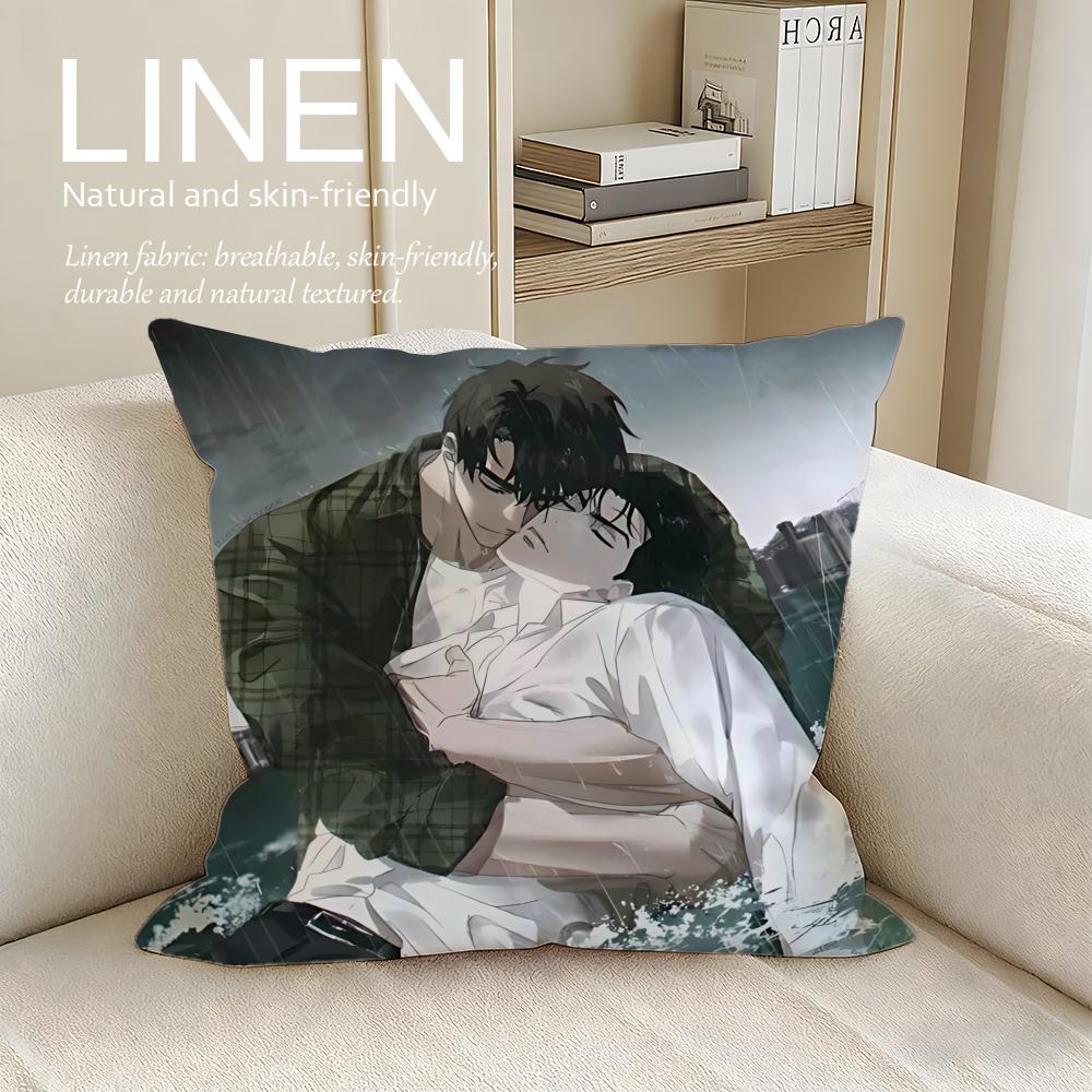 Manga Under the Green Light Cushion Cover Pillowcase Set Pcs X X Breathable Washable Sofa Cushion Cover