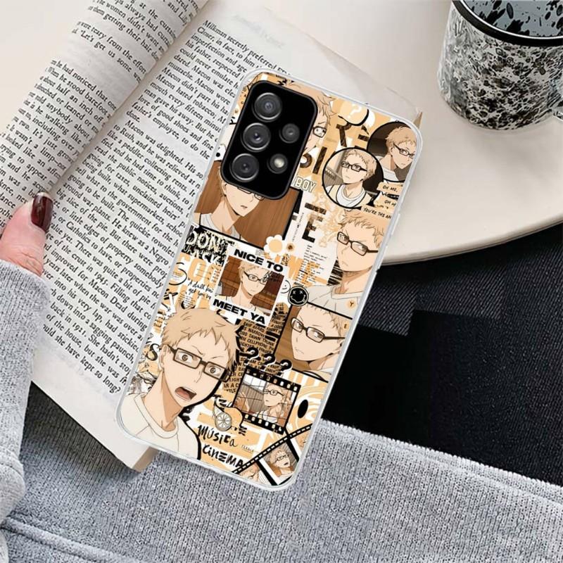 Haikyuu Kei Tsukishima Phone Case For Samsung Galaxy S10 S21 S22 Plus Ultra A91 A51 A21S A12 Transparent Phone Cover