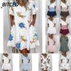 Fashion Summer Spring Short Sleeve V-Neck Casual Dresses