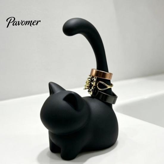 Jewelry Organizer for Rings Cute Cat Ring Holder, Minimalist Stand Bedroom Dressing Practical Storage Gift Table, Decorative Sitting And Earrings