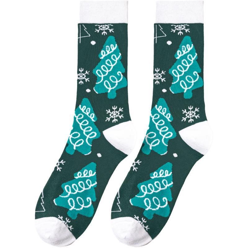 Trendige Unisex-Weihnachts-Baumwollsocken - Beliebter Europäischer & Amerikanischer Stil für Alle Jahreszeiten