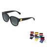 Gucci Logo Print Irregular Shape Sunglasses Unisex sunglasses Black GG1409SK-001-55