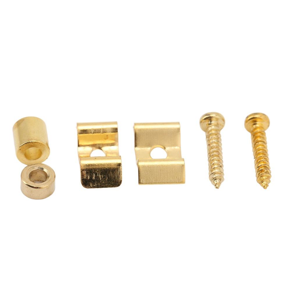 10Sets With Mounting Screws String Retainer Guide Gold Color String Retainer Set For Guitar