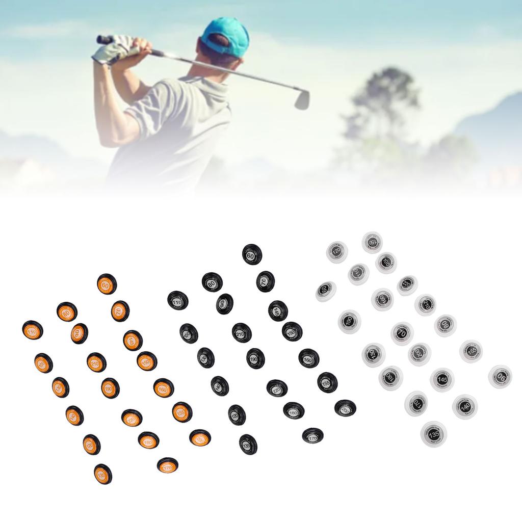 20pcs Club Distance Markers Ball Position Markers Club Yardage Sign ABS for Outdoor Sports
