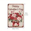 Valentine Heart Rose Love Metal Wall Poster for Bedroom