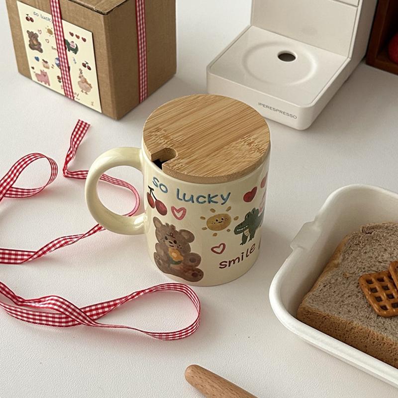 

Оригинальный дизайн, милая кремовая кружка с граффити, кружка с медведем, керамическая кружка, бытовая кружка для воды, кружка для молока и кофе, бутылка для воды для пары, подарок бежевый
