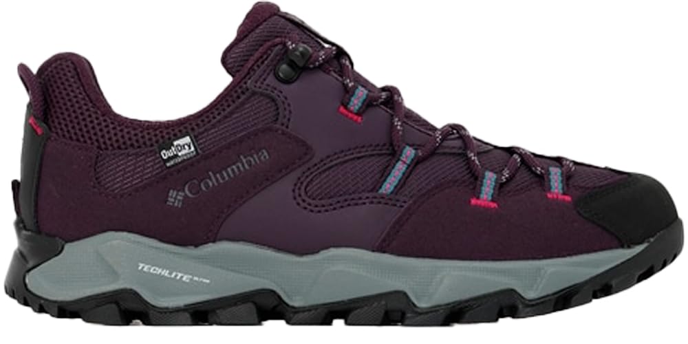 Columbia Sabre Six Low Outdry Hiking Size Dark Wild Fuchsia Women's Shoes, 25.0cm, Plum,