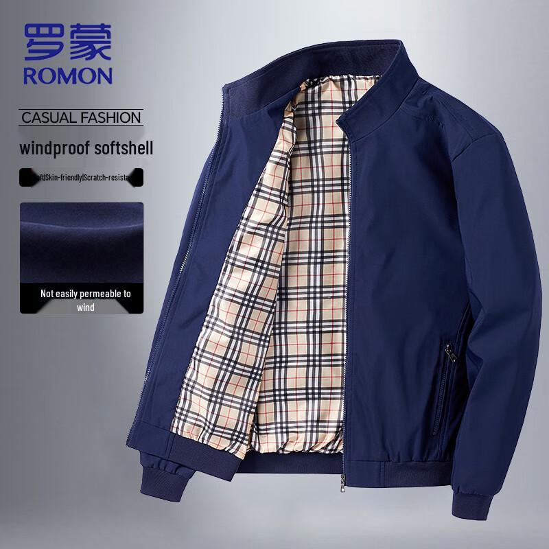 

ROMON Men s Autumn/Winter Business Stand Collar Jacket 5XL